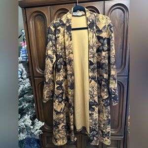 Butterfly Print Open Front Jacket